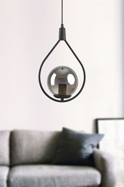 Modavize Deco Modern Black Smoked Single Chandelier - Special Design Living Room and Kitchen Cafe