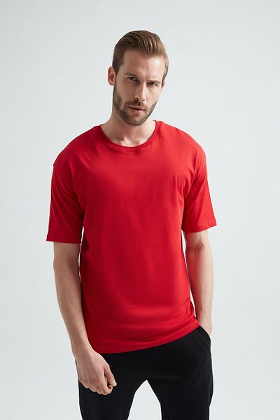 ERDEM İÇ GİYİM Ανδρικό μπλουζάκι Weweus Red Oversize 1023