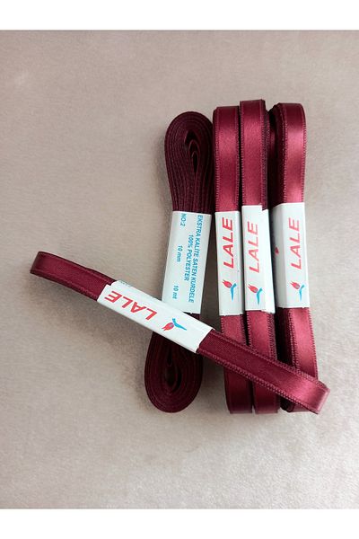 yörük tuhafiye Burgundy Satin Ribbon - 5 cm Ball Satin Ribbon (50 Meters)