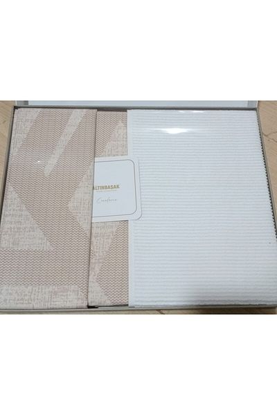 Altınbaşak 100% Cotton Fortuna Saber Single Duvet Cover Set (with Towel Gift)