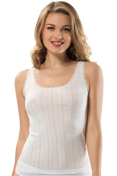 ERDEM İÇ GİYİM Atlet cu nervuri cu model de inimă Erdem 2206