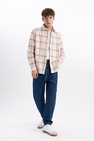 DeFacto Relax Fit Checked Lumberjack Long Sleeve Shirt X9452Az23Au