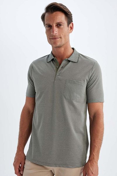 DeFacto Normale Passform, einfaches, gerades, kurzärmliges Piqué-Poloshirt X7133az24sm