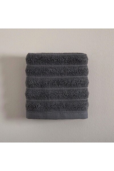 Chakra Prosop de mână ondulat, 100% bumbac, 30x40 cm, Antracit
