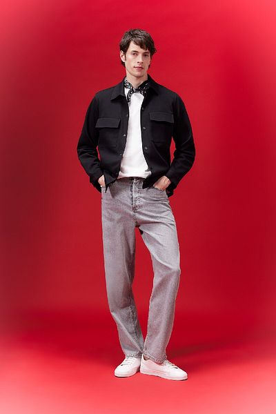DeFacto Hemdjacke mit Polokragen, Druckknopfverschluss und Taschen Z5178az24sp