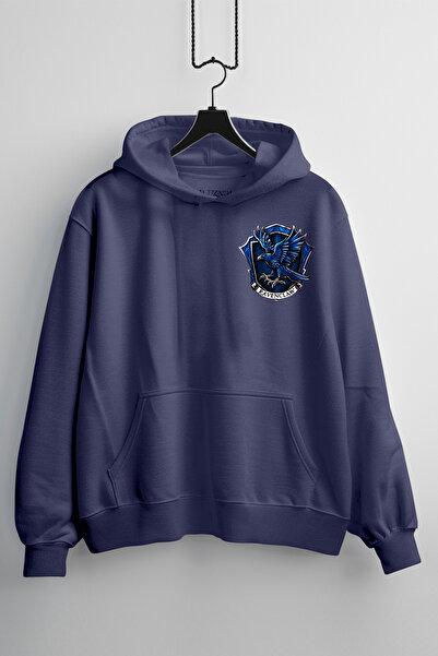 Zestia Hanorac unisex, cu imprimeu Ravenclaw, croială normală, 100% bumbac, c...