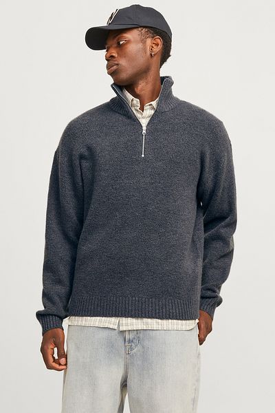 Jack & Jones Ανδρικό πουλόβερ Jorollie - Μάλλινο μείγμα, χαλαρή εφαρμογή, γιακάς με βάση 12241817