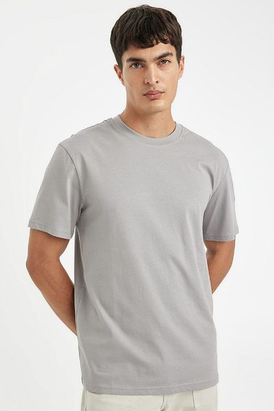 DeFacto Tricou cu mânecă scurtă, 100% bumbac, cu gât crew - Nou Regular Fit V7699az24au