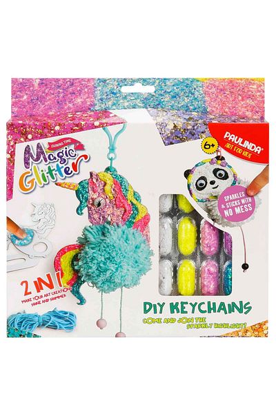 Sunman Paulinda 2in1 Slime Magic Glitter Keychain Design Making Kit