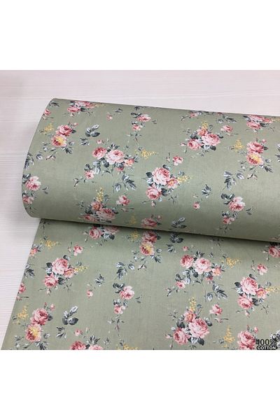 Renk Tekstil Rosella Patterned Poplin Fabric - Φόρεμα - Παπλωματοθήκη - Σεντόνι - Χόμπι