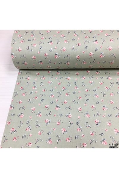 Renk Tekstil Rosella Desenli Poplin Kumaş - Elbise - Nevresim - Çarşaf - Hobi