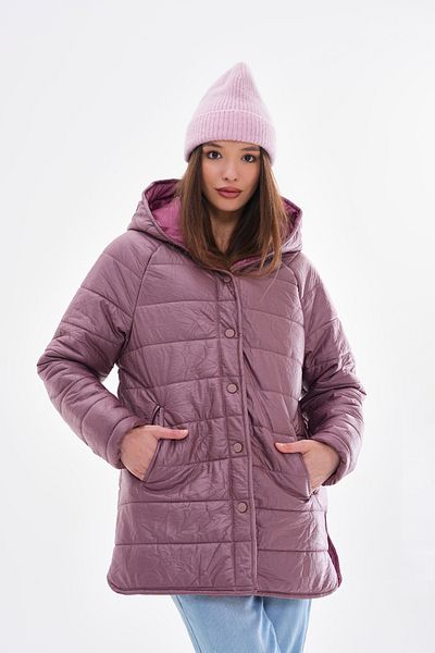 ROBA Water Repellent Suede Quilted Coat with Hood and Flota Pocket Rbw-350