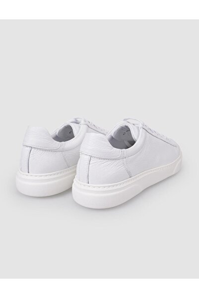 Cabani 100% Genuine Leather White Men's Sneakers