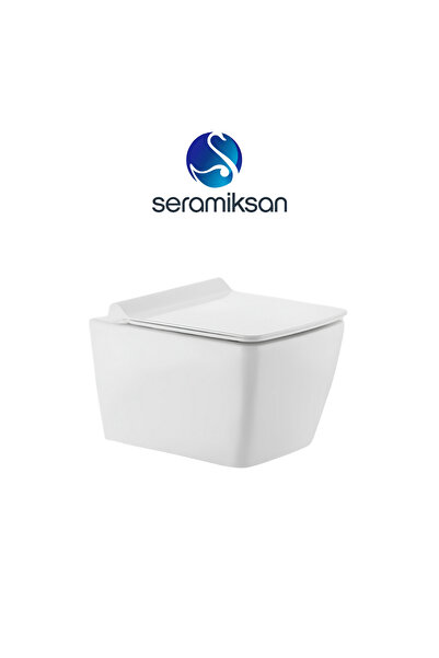 Seramiksan Luna Kanalsız Asma Klozet A061042H, Seramiksan Duroplast Yavaş Kapak