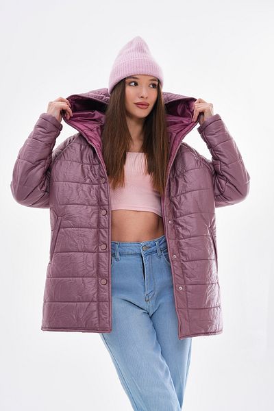 ROBA Water Repellent Suede Quilted Coat with Hood and Flota Pocket Rbw-350