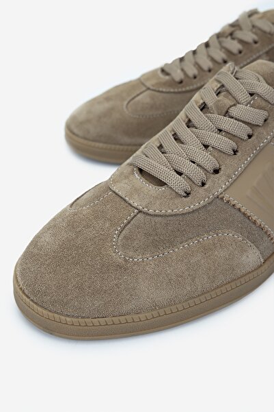 Valmenti Ανδρικά αθλητικά παπούτσια και αθλητικά παπούτσια από γνήσιο δέρμα μπεζ σουέντ