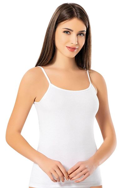 ERDEM İÇ GİYİM Erdem White Cotton Super Thin Modal Ribbed Tank Top 2329