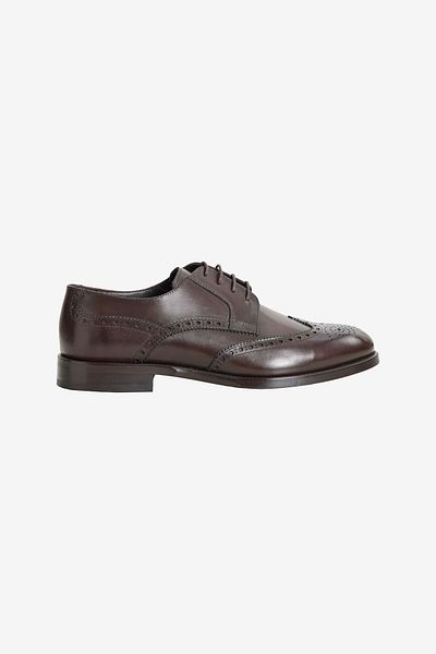 ALTINYILDIZ CLASSICS Ανδρικά άνετα κλασικά παπούτσια καφέ 100% δερμάτινα με κορδόνια