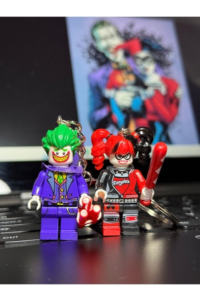 womi Joker Ve Harley Quinn Çift Mini Figür Hediyelik Anahtarlık