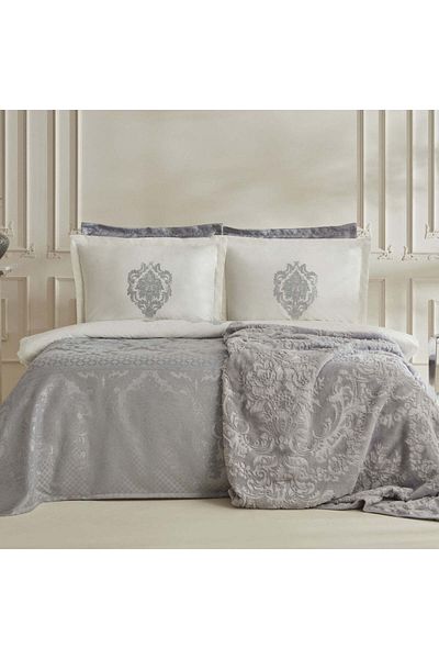 Karaca Tugba, set de zestre 8 piese, argintiu