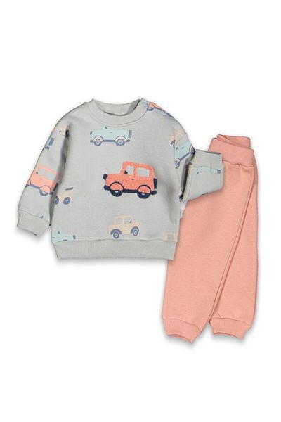 baby flamindo Baby Flami̇Ndo Car Printed 3 Drawstring Baby Set