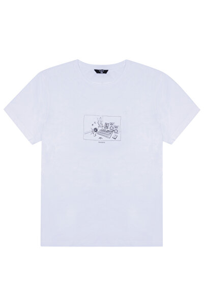 Beyaz Plants & Music T-Shirt