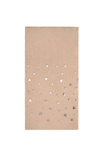 Story مناديل ورقية منقوشة بالنجوم الفضية مقاس 40 × 40 سم مكونة من 16 قطعة من ...