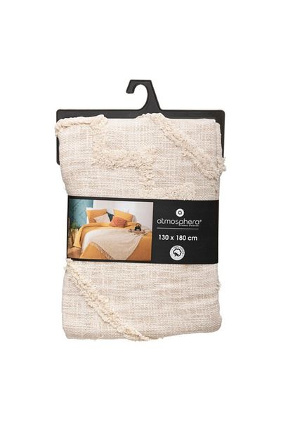 Atmosphera Inca Tufted Cotton Bedspread 130 x 180cm 172463A