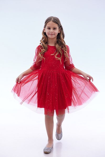 Ahengim Kids Star Print Trendy Girl's Dress - Ak2246