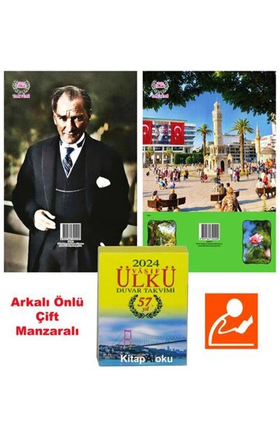 Ülkü Takvimcilik 2026 Vasıf Ülkü Duvar Takvimi Ve Atatürk Görselli Karton(KOD...