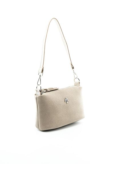 Jacquline Im378-8 Stone Colored Shoulder Bag