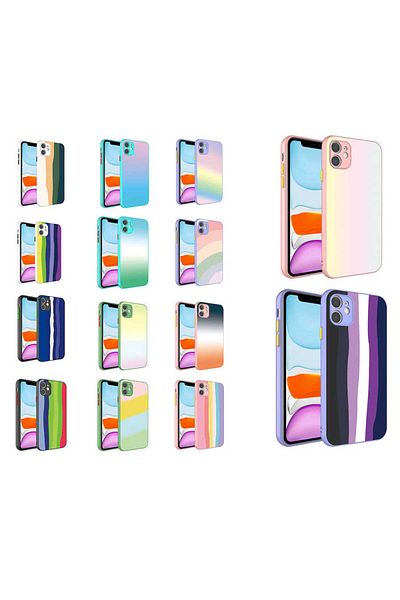 zore iPhone 11 Compatible Colorful Thtterli Zore X-Cam Case with Camera Protection-No9
