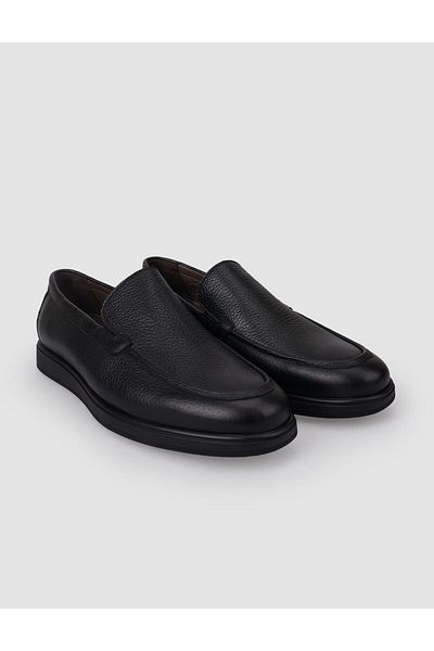 Cabani 100% Genuine Leather Black Men's Casual Shoes