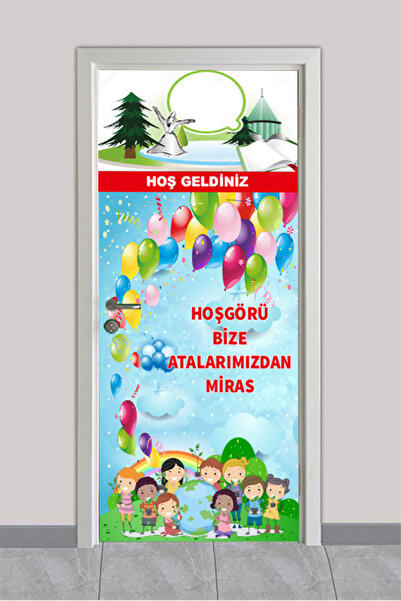 Onur Reklam Okul Kapı Giydirmeleri- Hoşgörü Bize Atalarımızdan Miras-UV BASKI