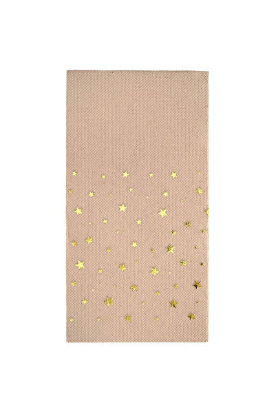 Story مجموعة من 16 منديل ورقي ملون من ورق الكرافت بنمط نجوم ذهبية مقاس 40 × 4...