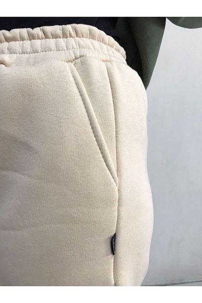 FUNSTYLE Φούτερ μπεζ με φούτερ από βαμβακερό καουτσούκ