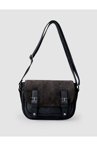 Jacquline Genuine Leather Black Women's Shoulder Bag