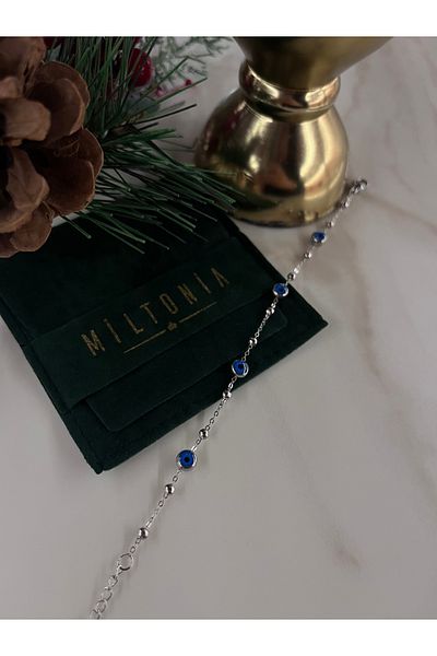 Miltonia Evil Eye Bead Steel Bracelet