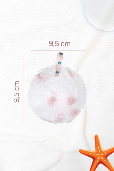 Balmy Bath Loofah - Large Pink Star Pattern