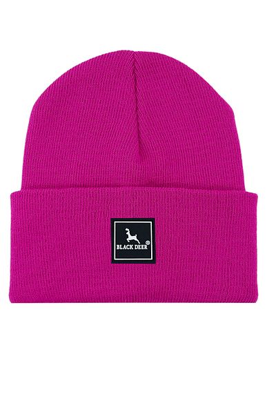 BLACK DEER Unisex Winter Beanie Hat - Soft Knitwear, Acrylic Beanie with Plain Logo