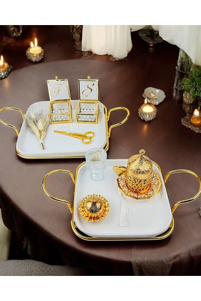 CyzHome Endless April Tray and Porcelain Engagement Coffee Tray