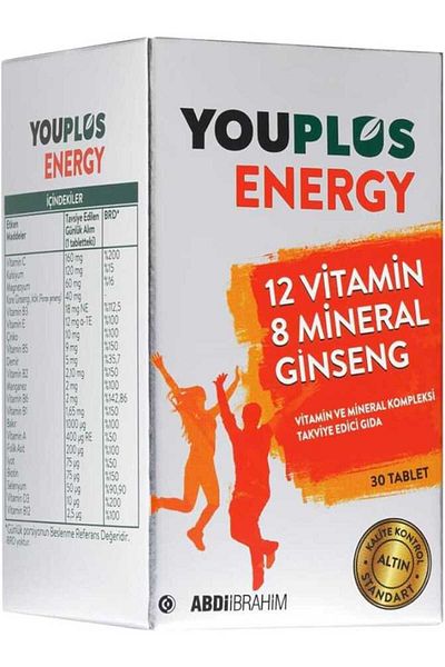 Youplus Energy Vitamin Mineral 30 Tablets