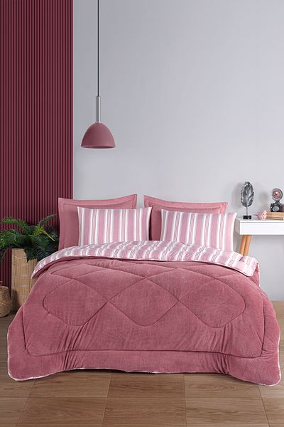 Eponj Home Wellsoft Quilt Claret Red Double Soft Line