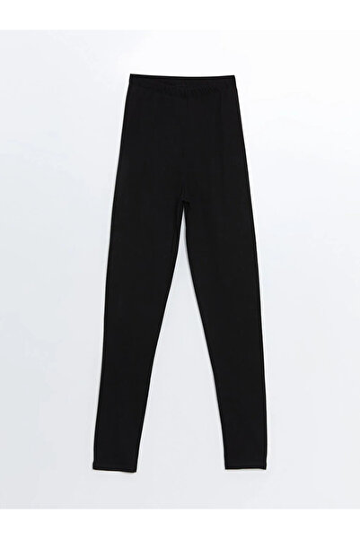 LC Waikiki LCW DREAM Siyah Kadın Beli Lastikli Düz İçlik Tayt