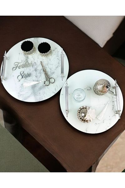 CyzHome Radiance Silver Engagement Tray