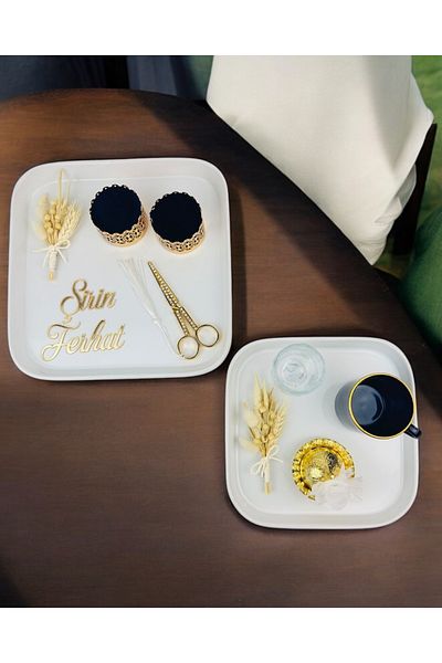 CyzHome Endless April Tray and Porcelain Engagement Coffee Tray