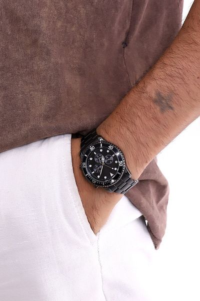 Güncel Vitrin Premium Edition Black Ipc Plated Men's Wrist Watch