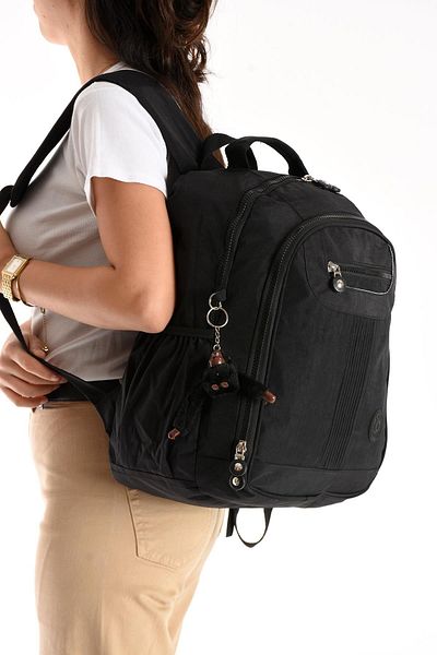 571 Collections Çanta Ultra Light Medium Size Backpack Multi-Pocket Black (Model: 571-3P)