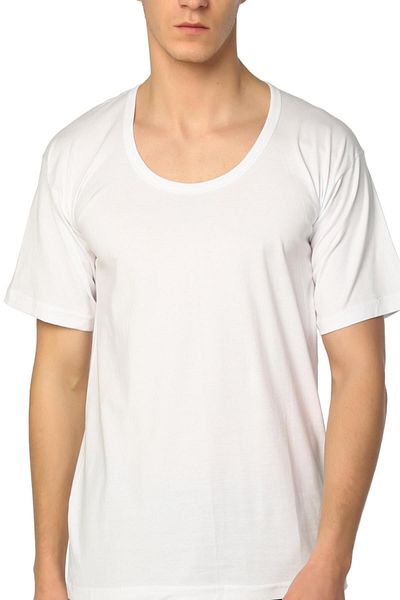 ENTAHA Tutku Elit Men's White Lycra Cotton 0 Neck Short Sleeve Undershirt