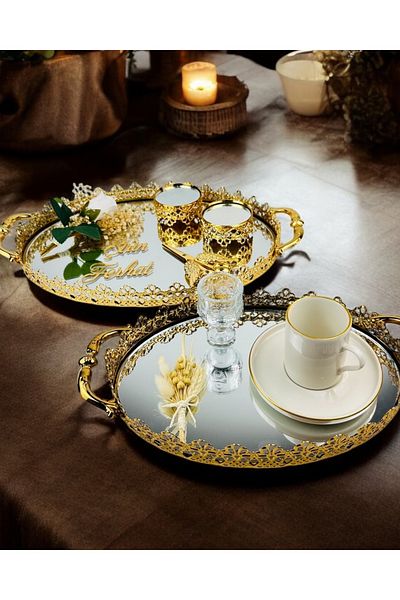 CyzHome Togetherness Engagement Coffee Tray and Promise Tray